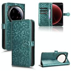 Custodia in pelle con trama a nido d'ape per Xiaomi 15 Ultra (verde)