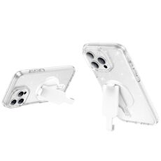 Supporto per telefono con clip magnetica e clip da cintura (bianco)