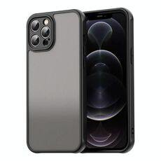 Per iPhone 12 Pro Max Fan Dun Series TPU Hybrid PC Custodia per telefono satinato (nero)