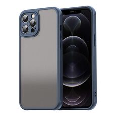 Per iPhone 12 Pro Max Fan Dun Series TPU Hybrid PC Custodia per telefono satinato (blu)