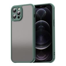 Per iPhone 12 Pro Max Fan Dun Series TPU Hybrid PC Custodia per telefono satinato (verde)