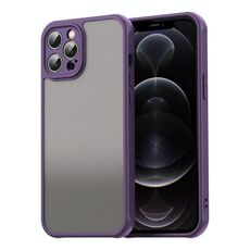 Per iPhone 12 Pro Max Fan Dun Series TPU Hybrid PC Custodia per telefono satinato (viola)