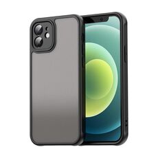 Per iPhone 12 Fan Dun Series TPU Hybrid PC Custodia per telefono satinato (nero)