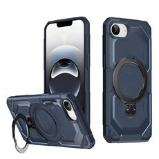 Per iPhone 16e Custodia per telefono con supporto MagSafe satinato (blu)