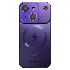 Per iPhone 15 Plus Custodia per telefono PC magnetica MagSafe senza cornice per aromaterapia (viola)