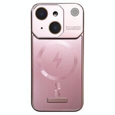 Per iPhone 14 Plus Custodia per telefono PC magnetica MagSafe per aromaterapia senza cornice (oro rosa)
