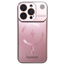 Per iPhone 12 Pro Max Custodia per telefono PC magnetica MagSafe per aromaterapia senza cornice (oro rosa)