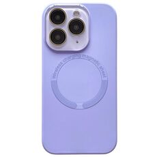 Per iPhone 11 Pro Custodia per telefono in silicone MagSafe con piccola finestra in vetro acrilico (viola)