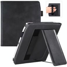 Per Pocketbook Era PB700 Custodia per tablet intelligente con poggiamano in pelle di vitello (nero)