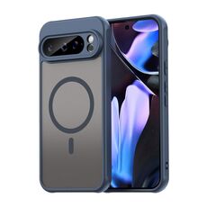 Per Google Pixel 9 Pro XL Fan Dun Series TPU Hybrid PC Frosted Magsafe Custodia per telefono (blu)