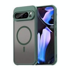 Per Google Pixel 9 Pro XL Fan Dun Series TPU Hybrid PC Frosted Magsafe Custodia per telefono (verde)
