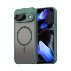 Per Google Pixel 9 Fan Dun Series TPU Hybrid PC Frosted Magsafe Custodia per telefono (verde)