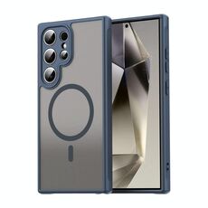 Per Samsung Galaxy S25 Ultra 5G Fan Dun Series TPU Hybrid PC Frosted Magsafe Custodia per telefono (blu)
