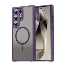Per Samsung Galaxy S25 Ultra 5G Fan Dun Series TPU Hybrid PC Frosted Magsafe Custodia per telefono (viola)