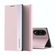 Per Samsung Galaxy S25 Edge 5G Custodia per telefono in pelle adsorbimento elettrolitica laterale (rosa)