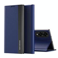 Per Samsung Galaxy S25 Edge 5G Custodia per telefono in pelle adsorbimento elettrolitica laterale (blu zaffiro)