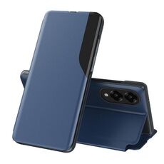 Per Samsung Galaxy S25 Edge 5G Attraction Flip Holder Custodia in pelle per telefono cellulare (blu zaffiro)