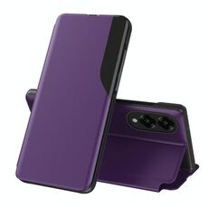 Per Samsung Galaxy S25 Edge 5G Attraction Flip Holder Custodia in pelle per telefono cellulare (viola)
