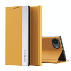 Per iPhone 16e Custodia per telefono in pelle adsorbimento elettrolitico laterale (giallo)