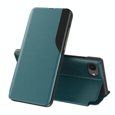 Per iPhone 16e Custodia in pelle con display laterale Flip (verde)