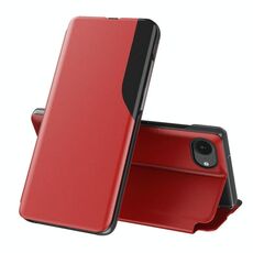 Per iPhone 16e Custodia in pelle con display laterale Flip (rosso)