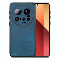 Per Xiaomi 15 Ultra Vintage Custodia per telefono in pelle con retro in PC (blu)