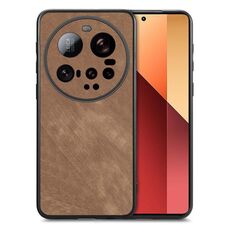 Per Xiaomi 15 Ultra Vintage Custodia per telefono in pelle con retro in PC (marrone)