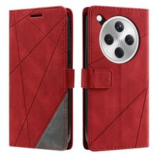 Per OPPO Find X8 Pro 5G Custodia in pelle con cuciture Skin Feel (rosso)