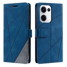 Per OPPO Reno13 5G Custodia in pelle con cuciture Skin Feel (blu)