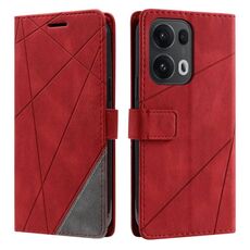 Per OPPO Reno13 Pro 5G Custodia in pelle con cuciture Skin Feel (rosso)