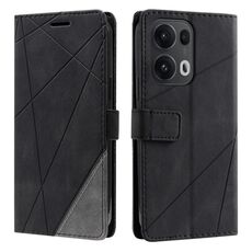 Per OPPO Reno13 Pro 5G Custodia in pelle con cuciture Skin Feel (nero)
