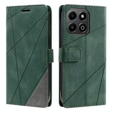 Custodia in pelle con cuciture per Honor X6b 4G (verde)