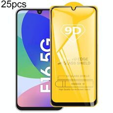 Per Samsung Galaxy F16 5G 25 pezzi 9D Full Glue Pellicola in vetro temperato a schermo intero