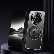 Per Xiaomi 15 Ultra Supporto Rotante Custodia per Telefono in Metallo Smerigliato (Nero)