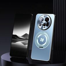 Per Xiaomi 15 Ultra Supporto Rotante Custodia per Telefono in Metallo Smerigliato (Blu)