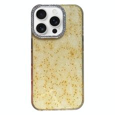 Per iPhone 16 Pro Diamond Frame Glitter PC Hybrid TPU Custodia per telefono (giallo)