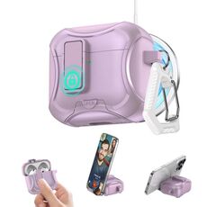 Per AirPods Pro 2 auricolari Bluetooth wireless Custodia protettiva in TPU ibrida per PC (viola)