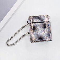 Per AirPods 2/1 Custodia protettiva per auricolari Bluetooth a forma di diamante cilindrico (colorata)