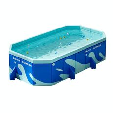 Piscina gonfiabile gratuita per bambini, pieghevole, per esterni, con staffa, per giocare, specifiche: 2,2 m