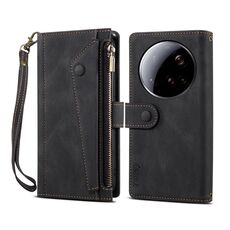 Per Xiaomi 15 Ultra ESEBLE Retro Frosted RFID Custodia in pelle per telefono (nero)