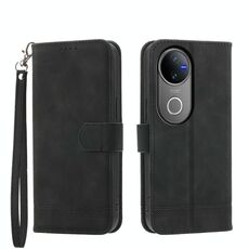 Per vivo V50 Dierfeng Dream Line TPU Hybrid PU Custodia in pelle per telefono (nero)