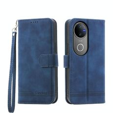 Per vivo V50 Dierfeng Dream Line TPU Hybrid PU Custodia in pelle per telefono (blu)