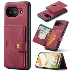 Per Google Pixel 9a JEEHOOD J01 Retro Custodia magnetica staccabile per telefono (rosso)