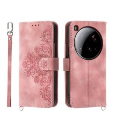 Per Xiaomi 15 Ultra Skin Feel Flowers Custodia in pelle con portafoglio in rilievo (rosa)