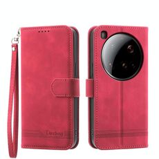 Per Xiaomi 15 Ultra Dierfeng Dream Line TPU Hybrid PU Custodia in pelle per telefono (rosso)