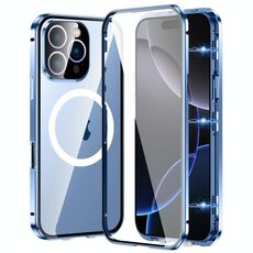 Per iPhone 16 Pro Max 360 Custodia per telefono magnetica smerigliata MagSafe a corpo intero (Sierra Blue)