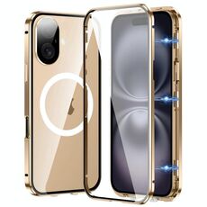 Per iPhone 16 360 Custodia per telefono magnetica smerigliata MagSafe a corpo intero (oro deserto)