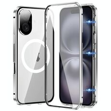 Per iPhone 16 360 Custodia per telefono magnetica smerigliata MagSafe a corpo intero (argento)