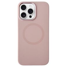 Per iPhone 16 Pro Max Custodia per telefono MagSafe in silicone liquido con struttura in metallo (rosa ciliegio)