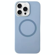 Per iPhone 16 Pro Custodia per telefono MagSafe in silicone liquido con struttura in metallo (Sierra Blue)